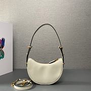 Prada Arqué Leather Cognac White 22x18x6CM - 4