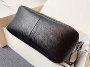 Prada Black Vitello Leather Daino Top Zip 18x9x19cm - 6