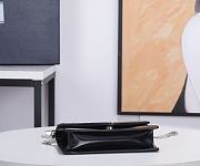 Prada Brushed Leather Shoulder Bag Black 17x9x3cm - 2