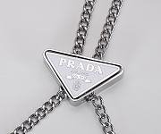 Prada Brushed Leather Shoulder Bag White 17x9x3cm - 5