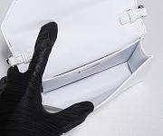 Prada Brushed Leather Shoulder Bag White 17x9x3cm - 2