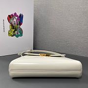 Prada Brushed Leather Shoulder Bag in White 28x14x7cm - 5