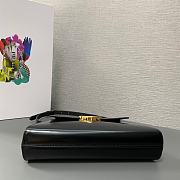 Prada Brushed Leather Shoulder Bag in Black 28x14x7cm - 4