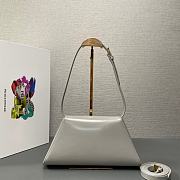 Prada Brushed Leather Shoulder Bag in Grey 28x14x7cm - 6