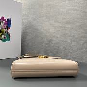 Prada Brushed Leather Shoulder Bag in Beige 28x14x7cm - 4