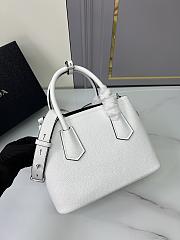 Prada Double Saffiano White Leather Tote Bag 25x18x12cm - 6