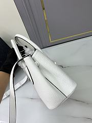 Prada Double Saffiano White Leather Tote Bag 25x18x12cm - 3