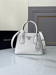Prada Double Saffiano White Leather Tote Bag 25x18x12cm - 2