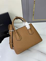 Prada Double Saffiano Brown Leather Tote Bag 25x18x12cm - 4