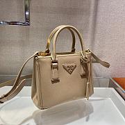 Prada Galleria Saffiano Beige Leather Micro 20x15x9cm - 2