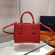 Prada Galleria Saffiano Red Leather Micro 20x15x9cm - 3
