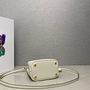 Prada Panier Saffiano Leather Bag White 15x16x9.5cm - 5