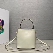 Prada Panier Saffiano Leather Bag White 15x16x9.5cm - 3