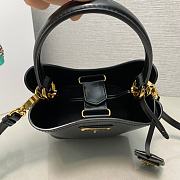 Prada Panier Saffiano Leather Bag Black 15x16x9.5cm - 6