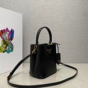 Prada Panier Saffiano Leather Bag Black 15x16x9.5cm - 4