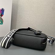 Prada Pattern Hand Bag Black 24x12x8.5cm - 6