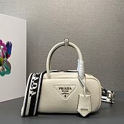 Prada Pattern Hand Bag White 24x12x8.5cm - 4