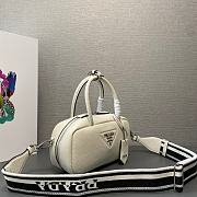 Prada Pattern Hand Bag White 24x12x8.5cm - 2