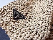 Prada Raffia Logo Tote Beige Bag Camel 40x15x34cm - 2