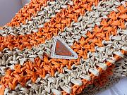 Prada Raffia Logo Tote Orange Bag Camel 40x15x34cm - 3