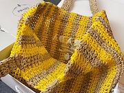 Prada Raffia Logo Tote Yellow Bag Camel 40x15x34cm - 5