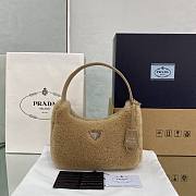 Prada Re-Edition 2000 Beige Wool 22x12x6cm - 5