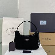 Prada Re-Edition 2000 Black Wool 22x12x6cm - 6