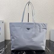 Prada Tessuto Tote Bag Grey Cloth Nylon 40×34×16cm - 6