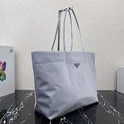 Prada Tessuto Tote Bag Grey Cloth Nylon 40×34×16cm - 3
