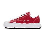 Maison Mihara Yasuhiro Red Hank OG Sole Canvas Low-Top - 1