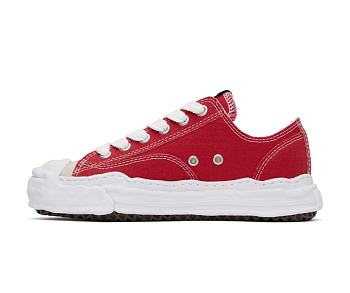Maison Mihara Yasuhiro Red Hank OG Sole Canvas Low-Top