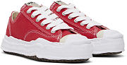 Maison Mihara Yasuhiro Red Hank OG Sole Canvas Low-Top - 2