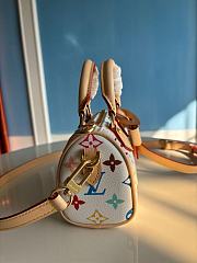 LV Nano Speedy LV x TM Multicolore Blanc Size 16 x 10 x 7.5 cm - 4