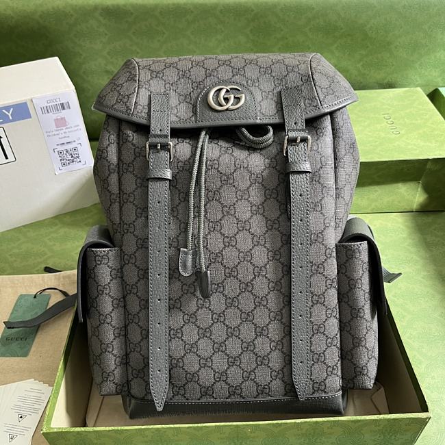 Gucci Gray Ophidia GG Backpack Size 42x25x41cm - 1