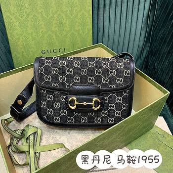 Gucci Horsebit 1955 Bag Black Size 25x18x8CM