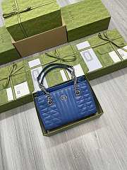 Gucci Mamont GG Tote Bag In Blue 26x19x11CM - 3