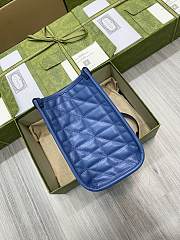 Gucci Mamont GG Tote Bag In Blue 26x19x11CM - 6