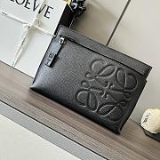 Loewe Clutch Bag Leather Black Size 29x6x20cm - 6