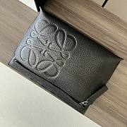 Loewe Clutch Bag Leather Black Size 29x6x20cm - 4