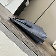 Loewe Clutch Bag Leather Blue Size 29x6x20cm - 6