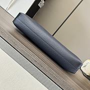 Loewe Clutch Bag Leather Blue Size 29x6x20cm - 3