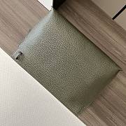 Loewe Clutch Bag Leather Green Size 29x6x20cm - 5