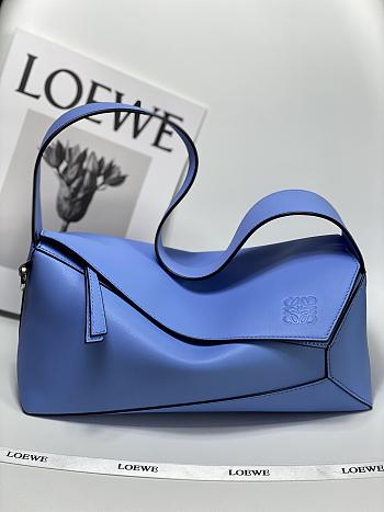 Loewe Puzzle Hobo Bag Blue Size 28x10x5CM