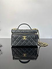 Chanel 25C Long Vanity Caviar Black Bag 17x19x5cm - 1