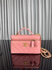 Chanel 25C Long Vanity Caviar Pink Bag 17x19x5cm - 1