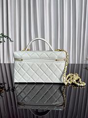 Chanel 25C Long Vanity Caviar White Bag 17x19x5cm - 6