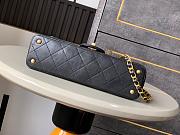 Chanel 25P Kelly Black Bag Size 19x6x12cm - 5