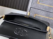 Chanel 25P Kelly Black Bag Size 19x6x12cm - 4
