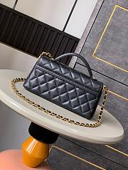 Chanel 25P Kelly Black Bag Size 19x6x12cm - 3