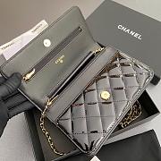 Chanel Woc Patent Black Gold Size 20x13x3cm - 5
